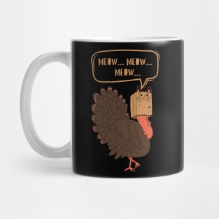 Thanksgiving Funny Turkey Fake Cat Mug